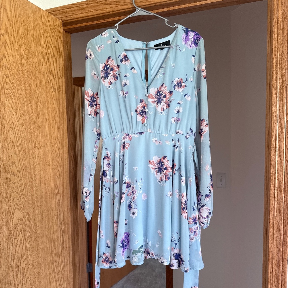 Light blue floral dress